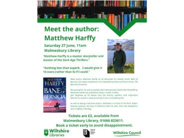 Meet the Author: Matthew Harffy - Malmesbury Library